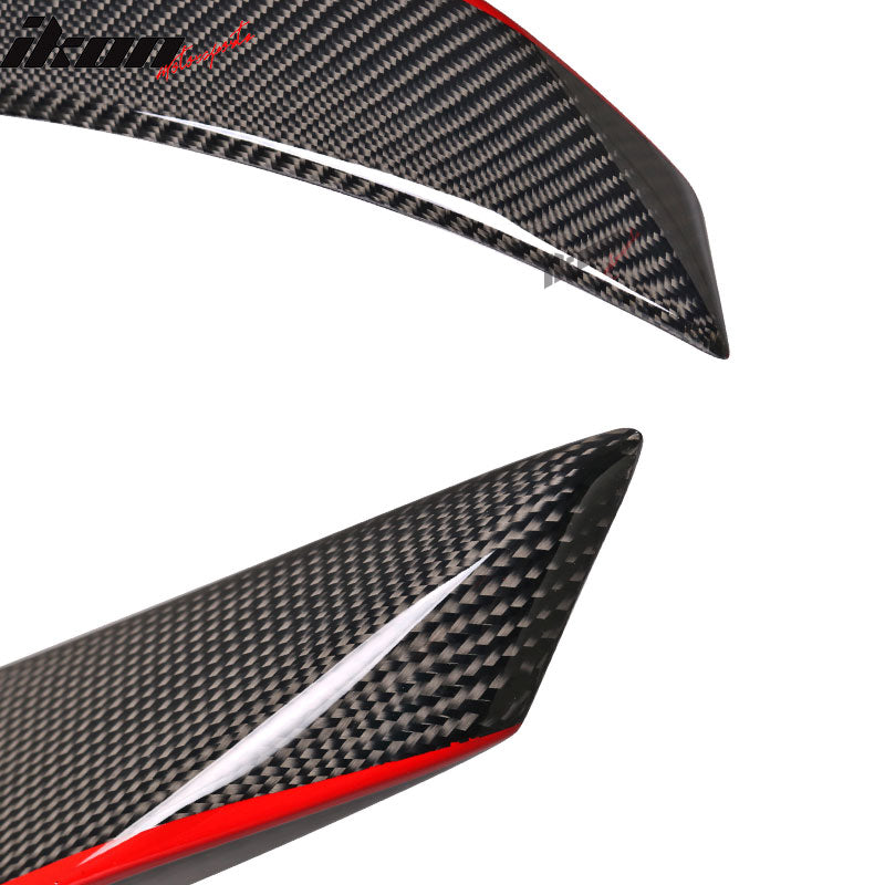 2013-2018 Benz CLA C117 Sedan Carbon Fiber CF Red Line Trunk Spoiler