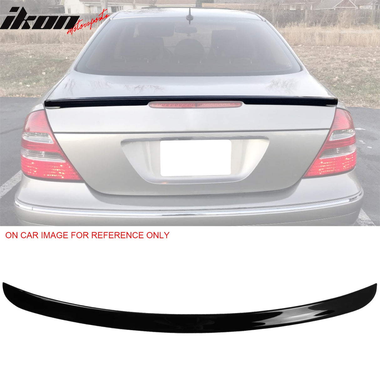 Fits 03-05 W211 Trunk Spoiler & L Type Roof Wing #040 Black