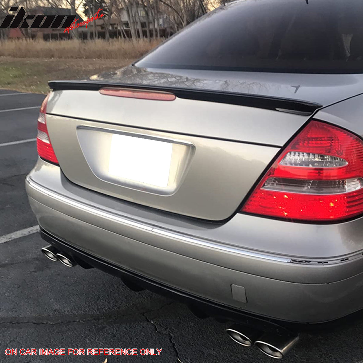 Fits 03-05 W211 Trunk Spoiler & L Type Roof Wing #040 Black