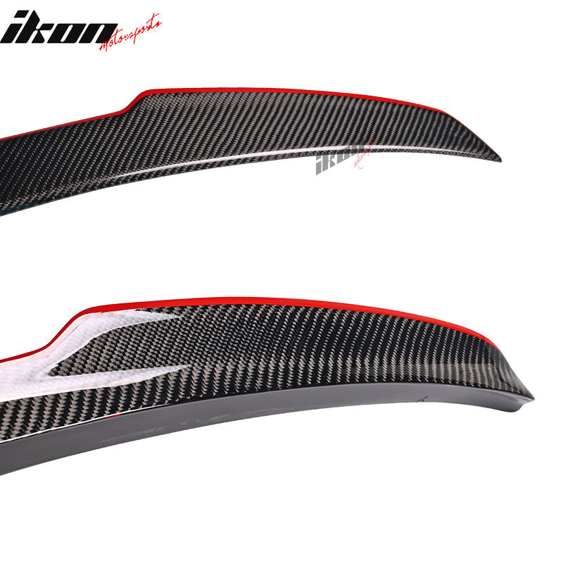 2015-2021 Benz W205 C Class Sedan Carbon Fiber Red Line Trunk Spoiler