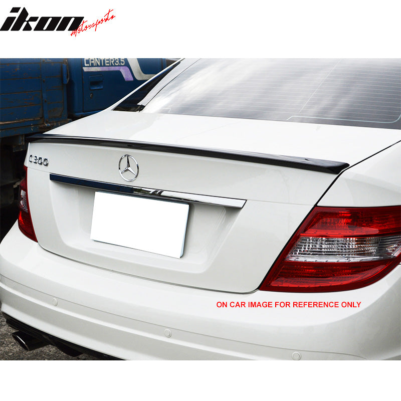 2008-2014 Benz C Class W204 Sedan Ikon Carbon Fiber Rear Trunk Spoiler
