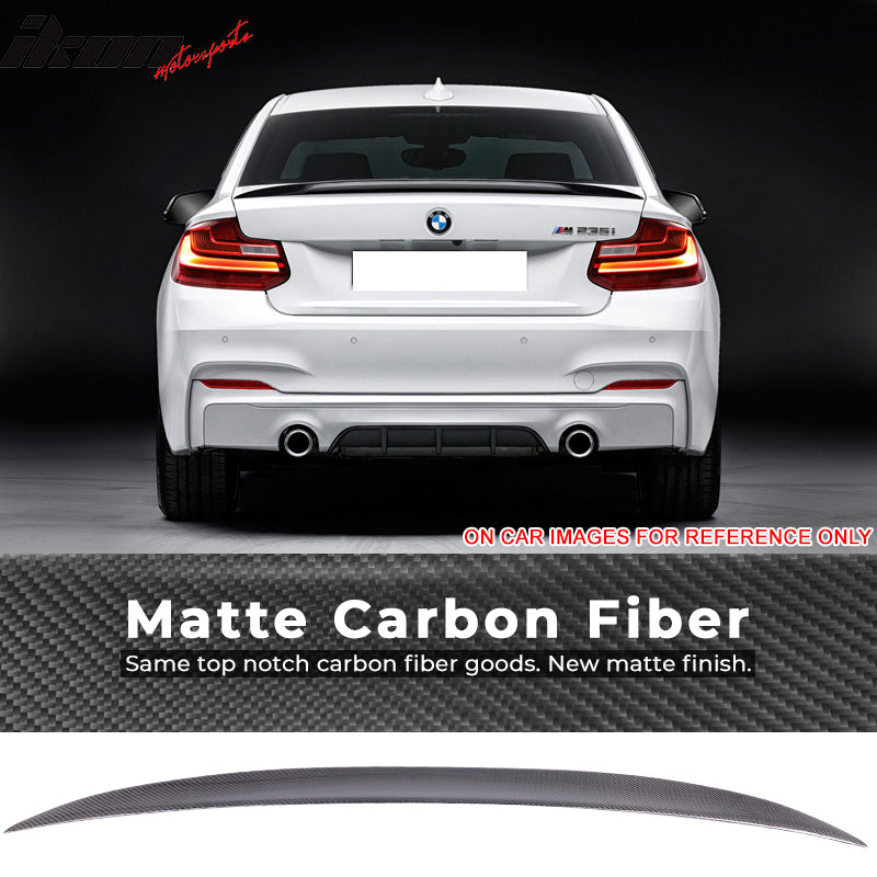 2014-2021 BMW F22 2 Series 2Dr P Style Carbon Fiber CF Trunk Spoiler