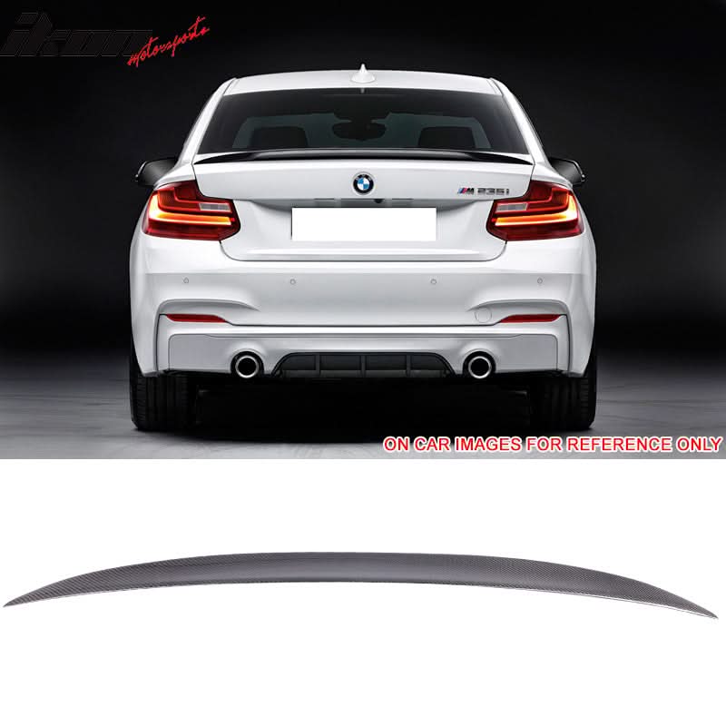2014-2021 BMW F22 2 Series 2Dr P Style Carbon Fiber CF Trunk Spoiler