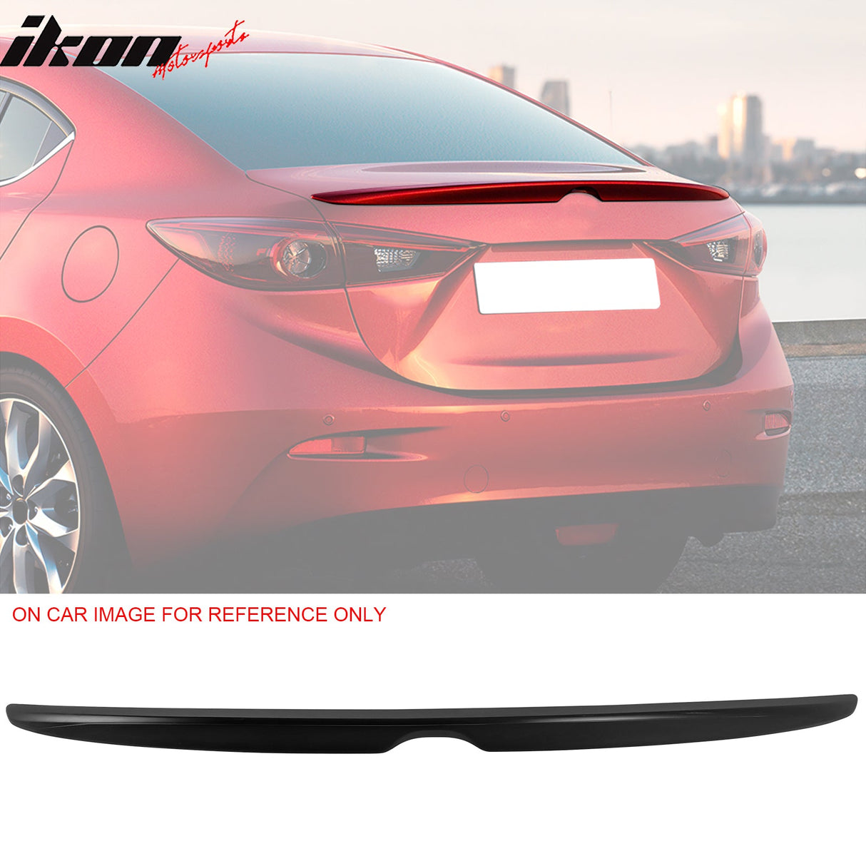 2014-2018 Mazda 3 Sedan OE Style Unpainted Rear Trunk Spoiler Wing ABS