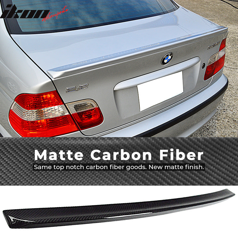 1999-2005 BMW E46 3 Series Sedan Ikon Style Carbon Fiber Trunk Spoiler