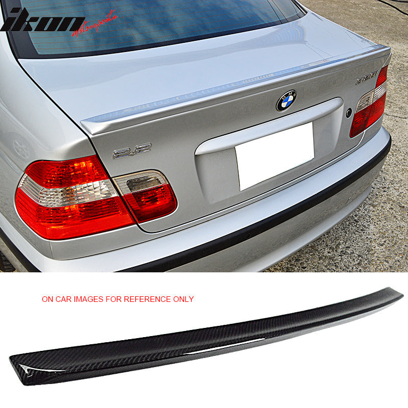 1999-2005 BMW E46 3 Series Sedan Ikon Style Carbon Fiber Trunk Spoiler