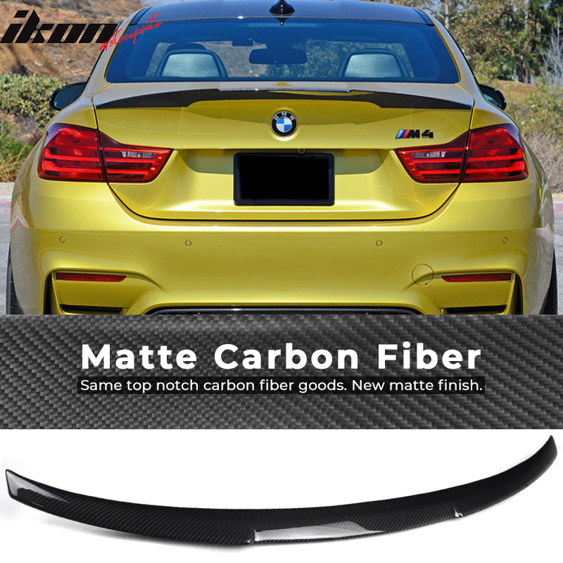 2015-2020 BMW F82 M4 Coupe 2Dr P Style Carbon Fiber CF Trunk Spoiler