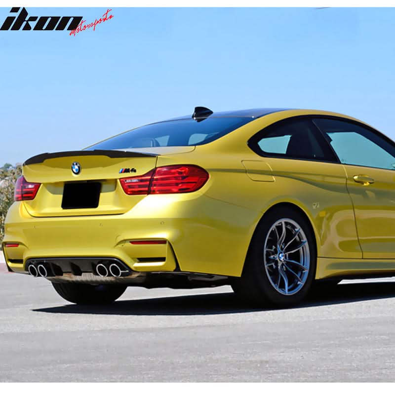 2015-2020 BMW F82 M4 Coupe 2Dr P Style Carbon Fiber CF Trunk Spoiler