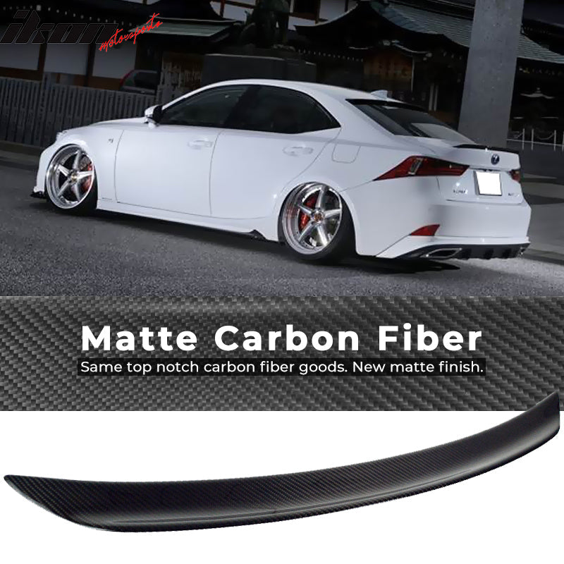 2014-2020 Lexus IS250 IS350 Sedan B Style Carbon Fiber Trunk Spoiler