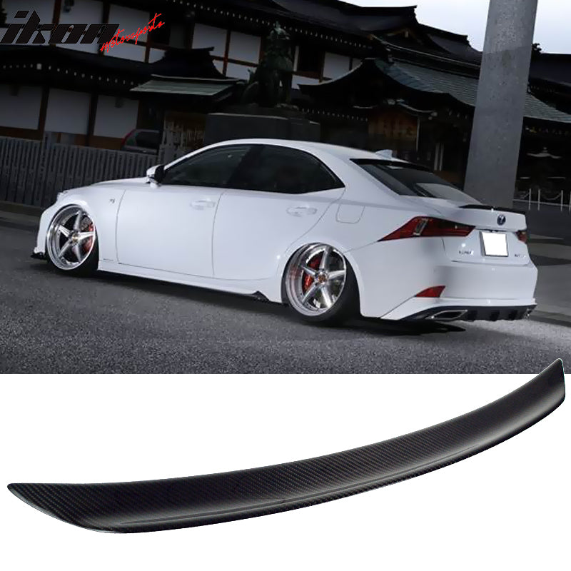 2014-2020 Lexus IS250 IS350 Sedan B Style Carbon Fiber Trunk Spoiler