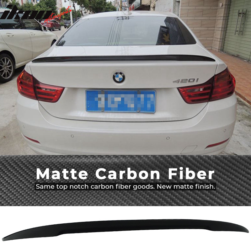 2014-2020 BMW 4 Series F33 F83 M4 P Style Carbon Fiber Trunk Spoiler