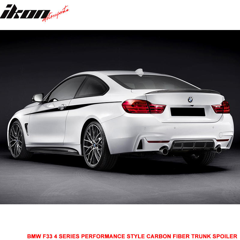 2014-2020 BMW 4 Series F33 F83 M4 P Style Carbon Fiber Trunk Spoiler