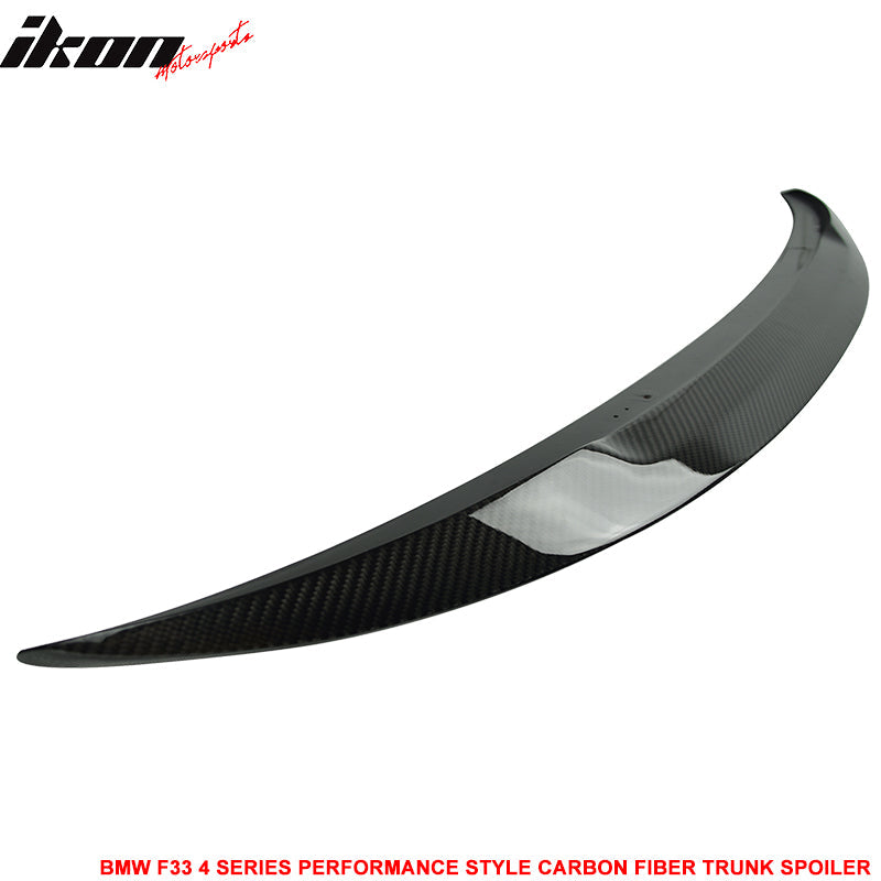 2014-2020 BMW 4 Series F33 F83 M4 P Style Carbon Fiber Trunk Spoiler