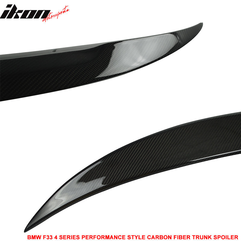 2014-2020 BMW 4 Series F33 F83 M4 P Style Carbon Fiber Trunk Spoiler