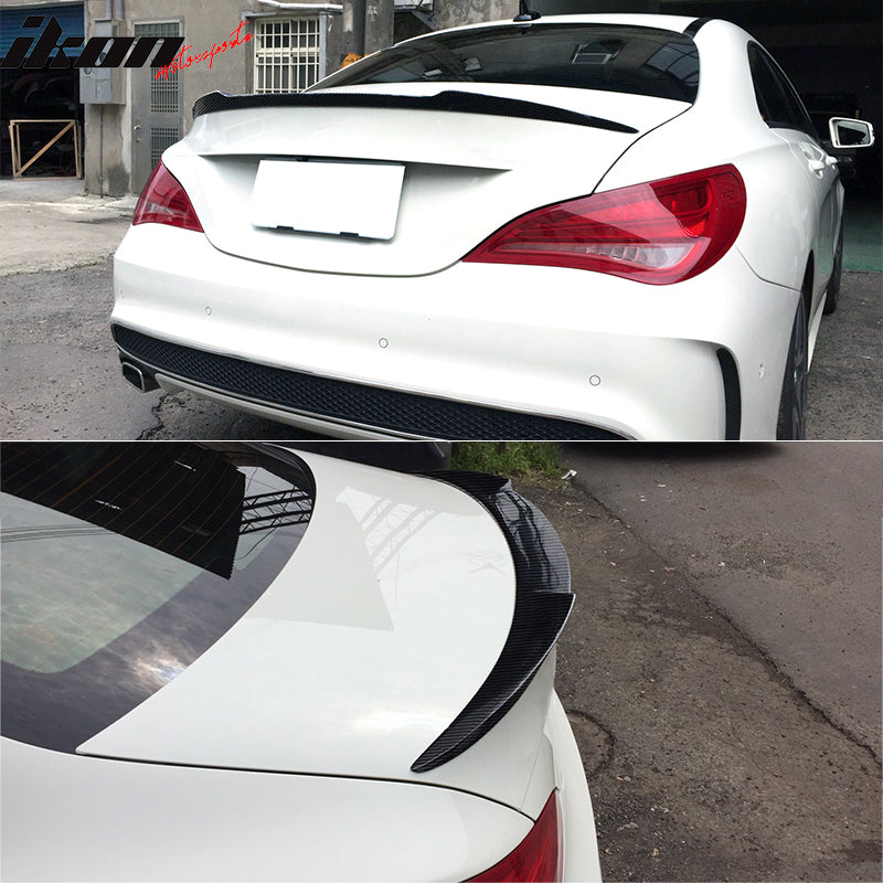2014-2018 Benz W117 CLA-Class Trunk Spoiler V Style Carbon Fiber Wing