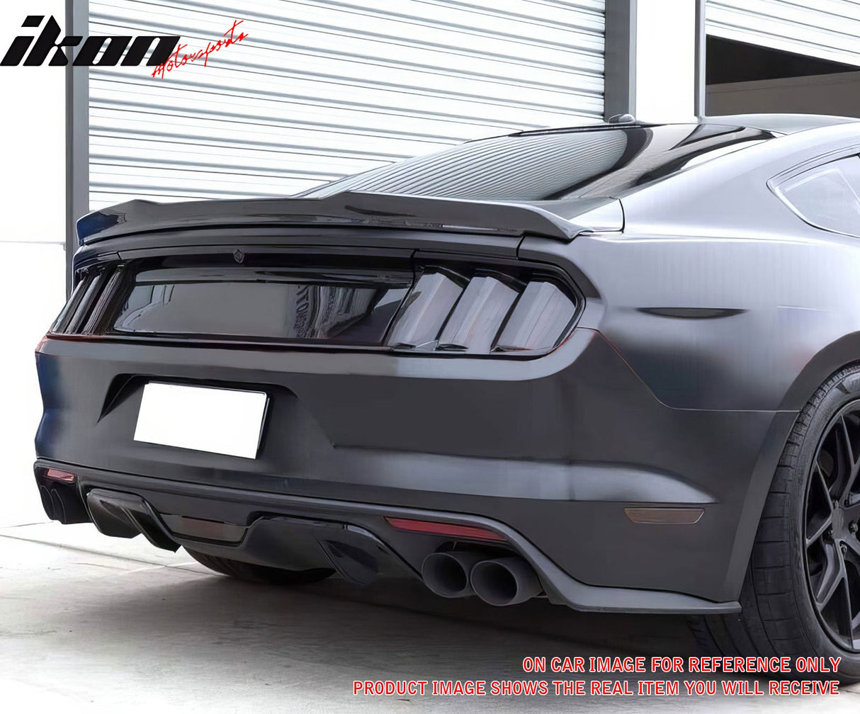 2015-2023 Ford Mustang Coupe Trunk Spoiler V Style Carbon Fiber Wing