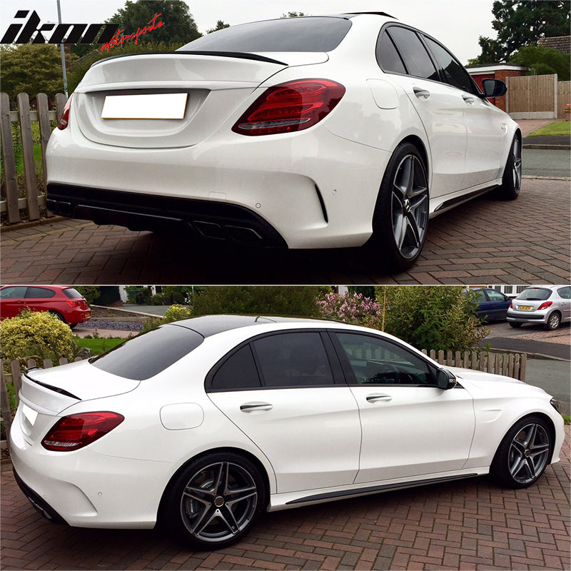 2015-2021 Benz W205 C-Class Trunk Spoiler AMG Style Carbon Fiber Wing