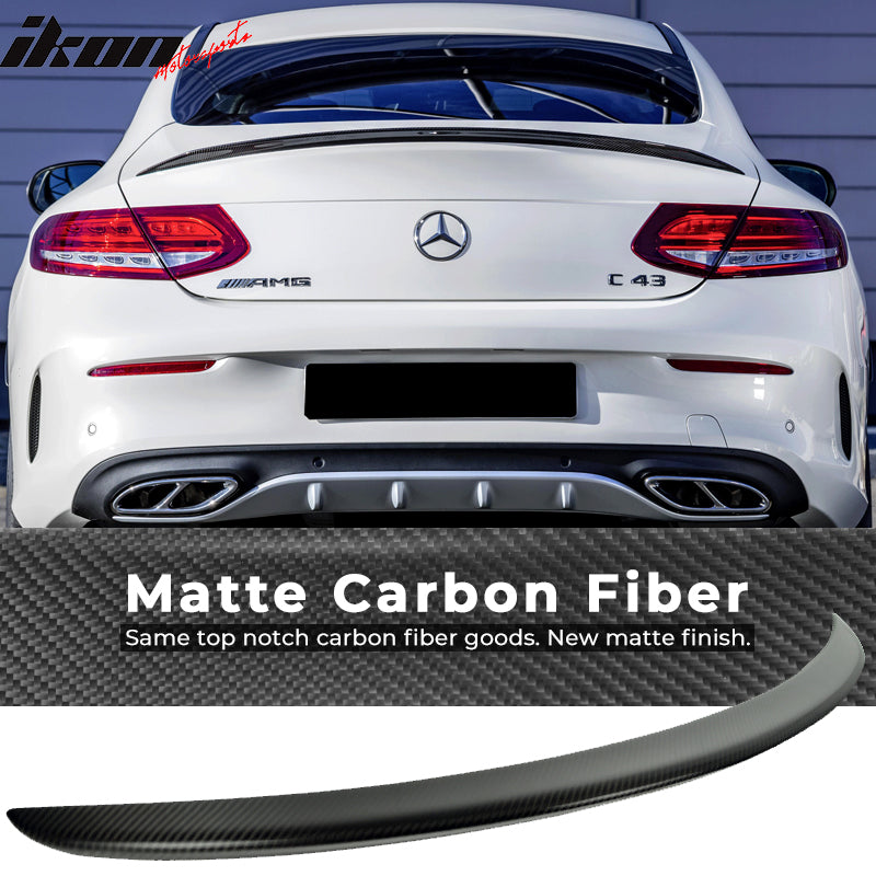 2015-2021 Benz W205 C Class Coupe AMG Style Carbon Fiber Trunk Spoiler
