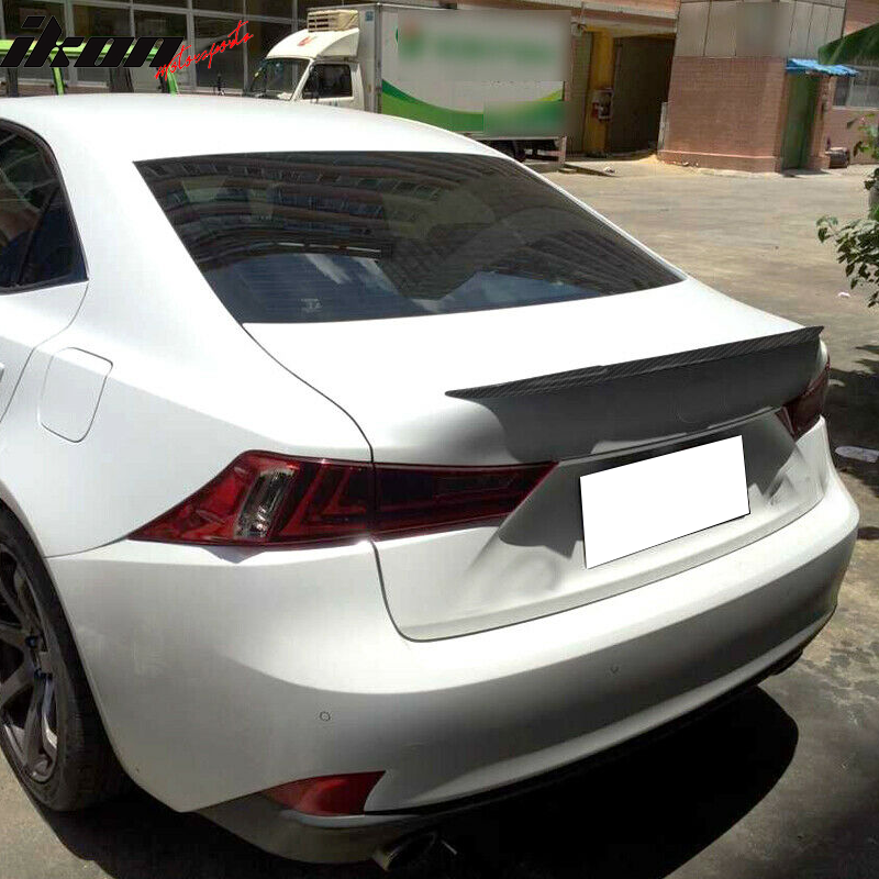 2014-2020 Lexus IS250 IS350 4Dr Ikon Style Carbon Fiber Trunk Spoiler