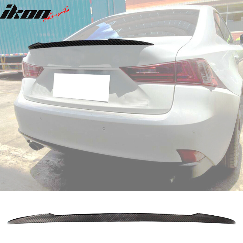 2014-2020 Lexus IS250 IS350 4Dr Ikon Style Carbon Fiber Trunk Spoiler