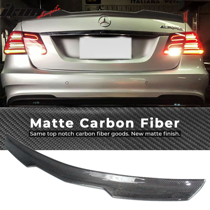 2010-2016 Benz E Class W212 Sedan V Style Carbon Fiber Trunk Spoiler