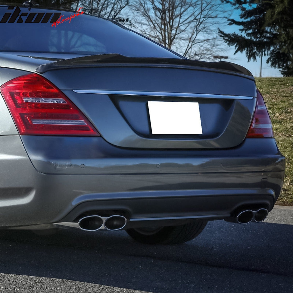 2007-2013 Benz W221 S-Class Trunk Spoiler V Style Carbon Fiber Wing