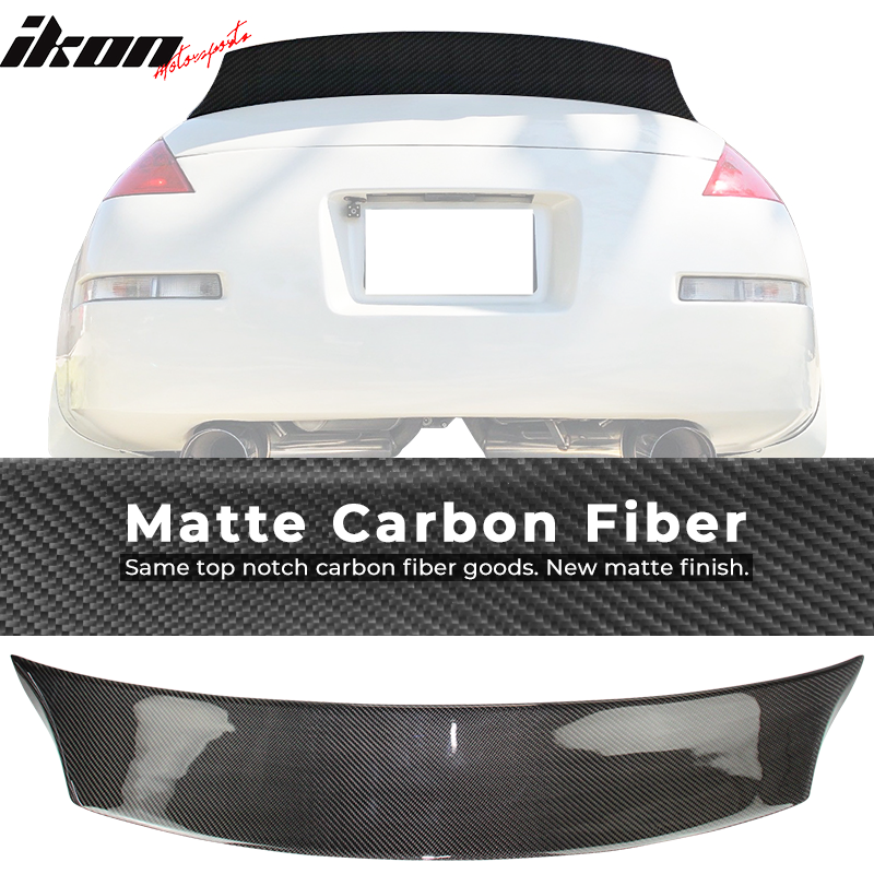 2003-2009 Nissan 350Z V Style Carbon Rear Trunk Spoiler Carbon Fiber