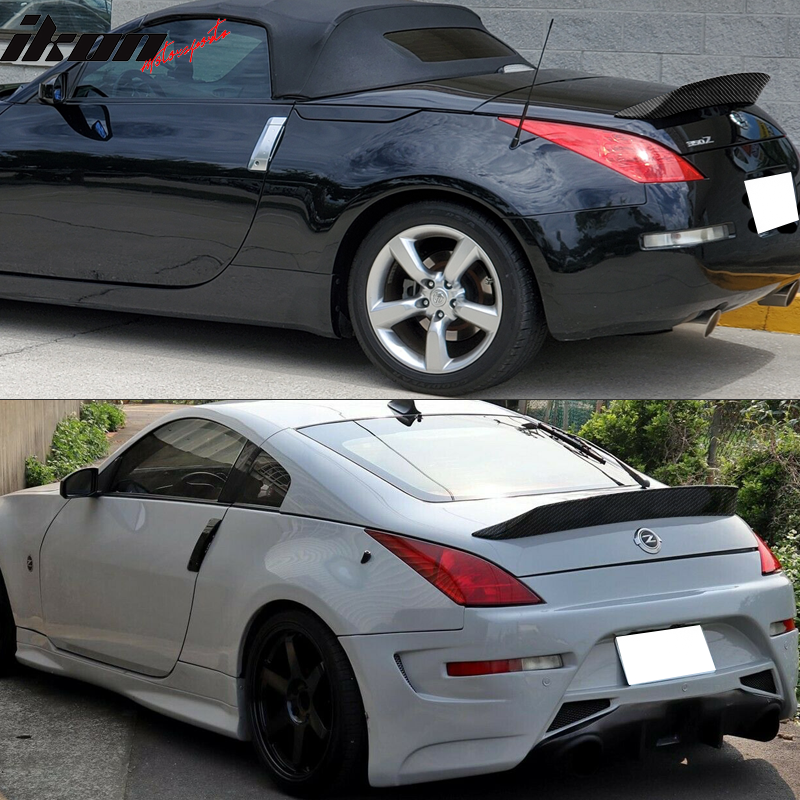 2003-2009 Nissan 350Z V Style Carbon Rear Trunk Spoiler Carbon Fiber