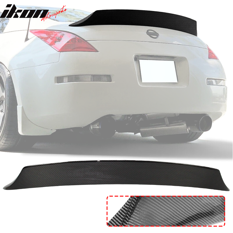 2003-2009 Nissan 350Z V Style Carbon Rear Trunk Spoiler Carbon Fiber