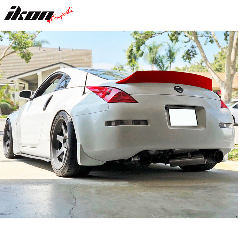 2003-2008 Nissan 350Z Fairlady V Style Painted Red Trunk Spoiler ABS