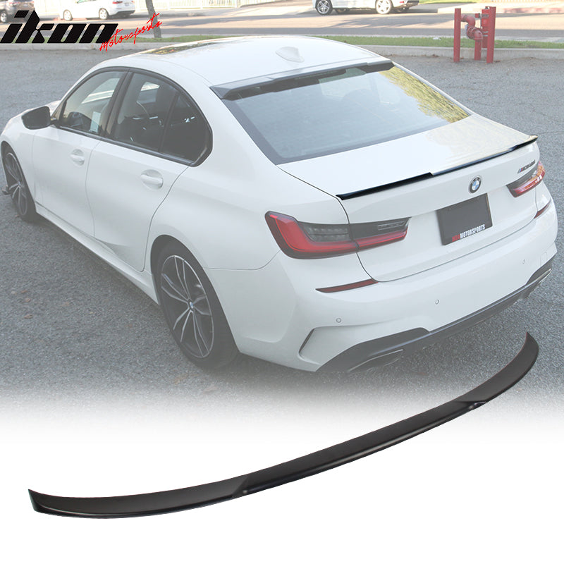 2019-2023 BMW G20 Sedan 4 Door Ikon V Type Trunk Spoiler Wing Lip ABS