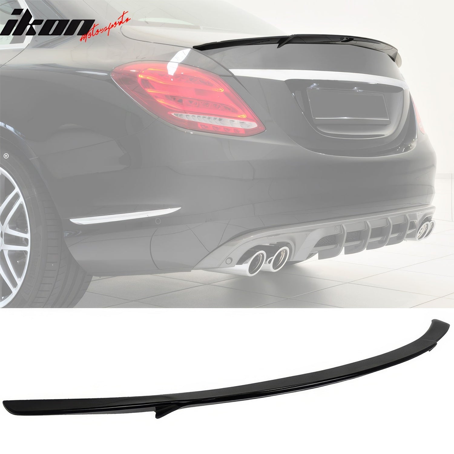 2015-2021 Mercedes Benz W205 Sedan 4-Door B Style Trunk Spoiler ABS