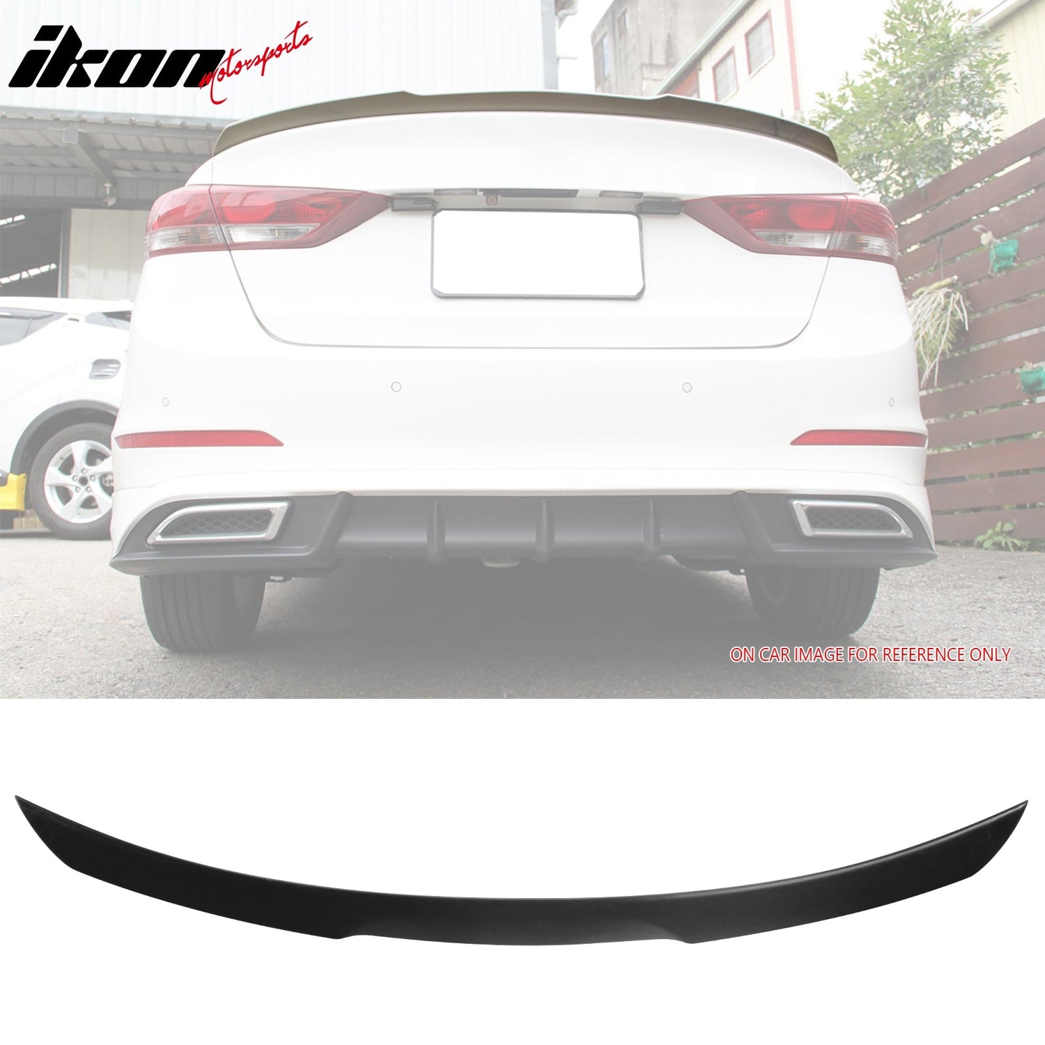 2016-2018 Hyundai Elantra 4Dr OE Style #EB Ebony Black Trunk Spoiler