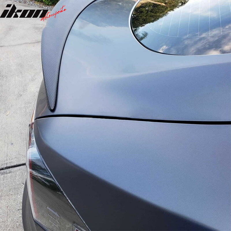 2012-2025 Tesla Model S Trunk Spoiler V Style Matte Carbon Fiber Wing