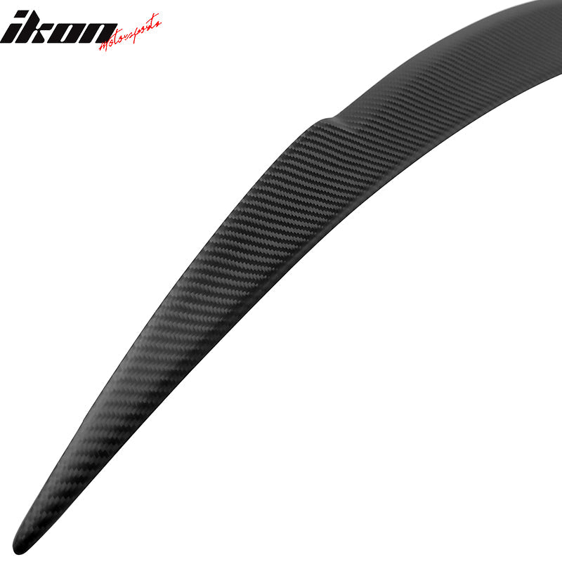 2012-2025 Tesla Model S Trunk Spoiler V Style Matte Carbon Fiber Wing