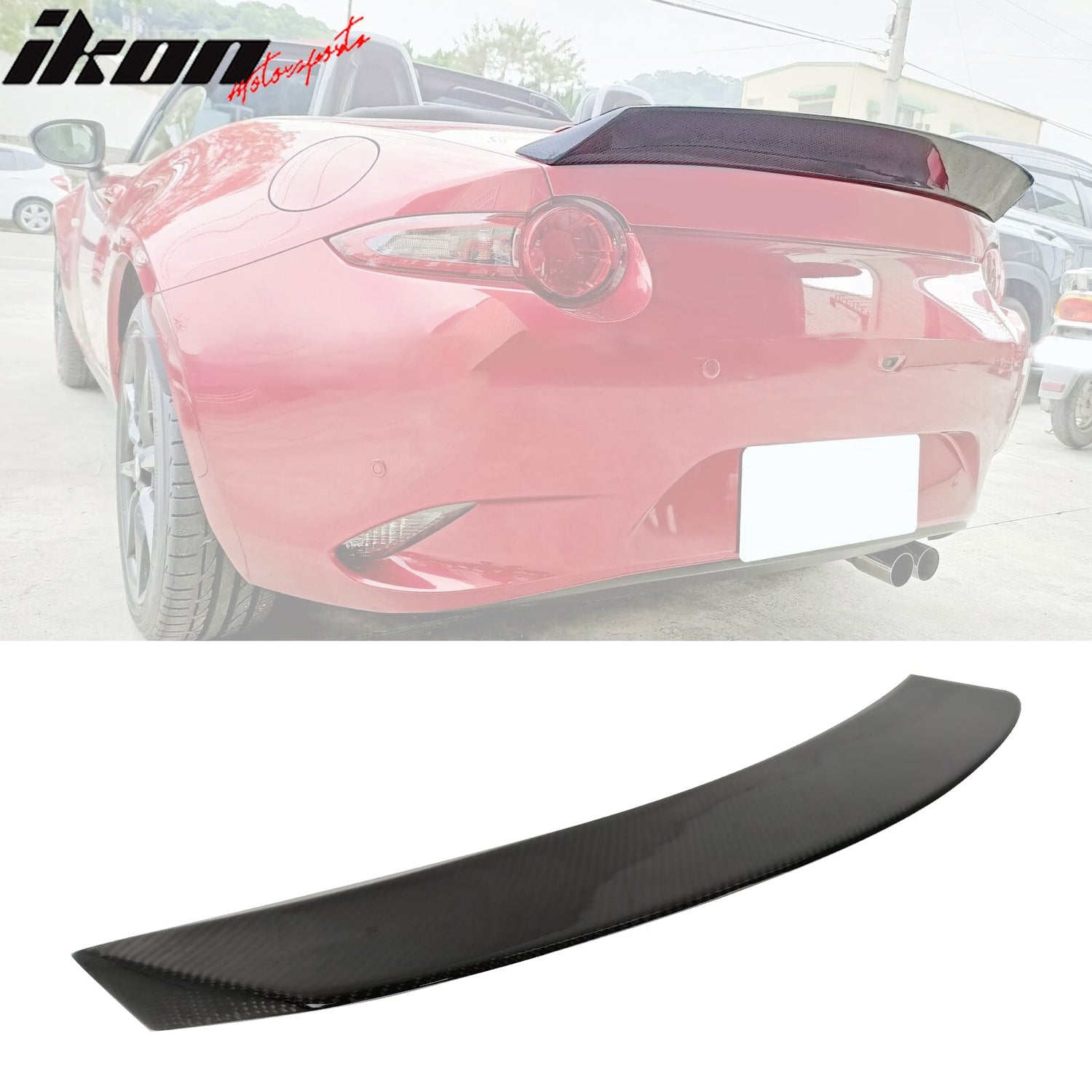 2016-2025 Mazda MX-5 Miata ND 4th Trunk Spoiler V Style Carbon Fiber