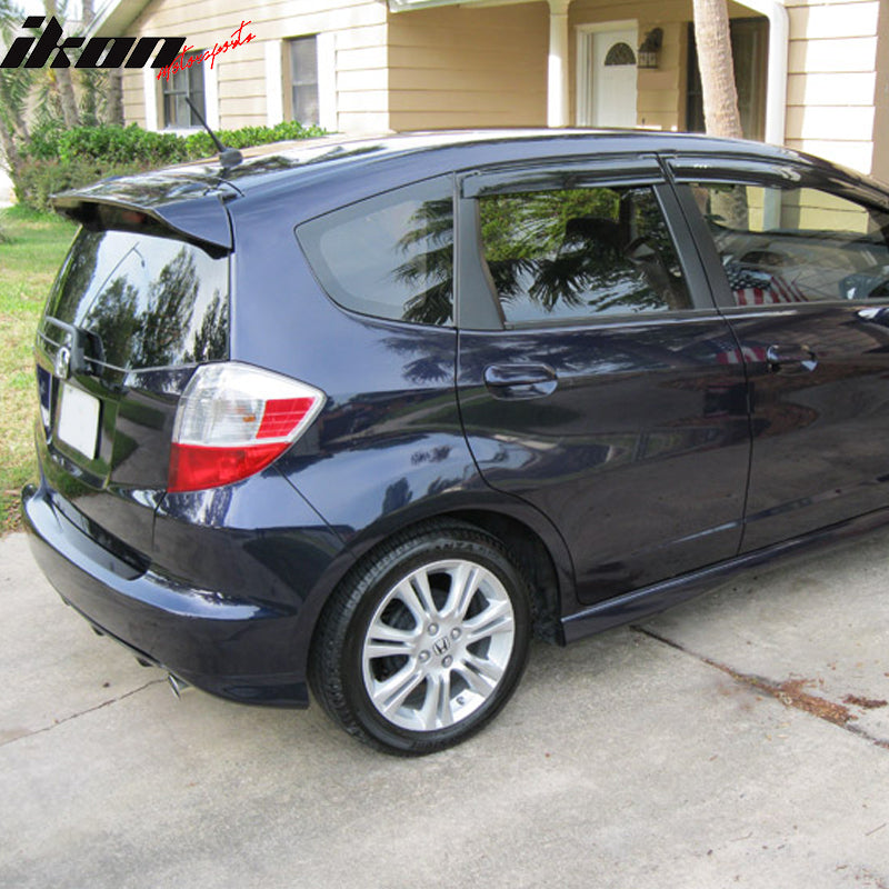 2009-2013 Honda Fit Tape on Mugen Style Smoke Window Visor Shade ABS