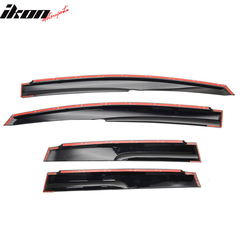 2009-2013 Honda Fit Tape on Mugen Style Smoke Window Visor Shade ABS