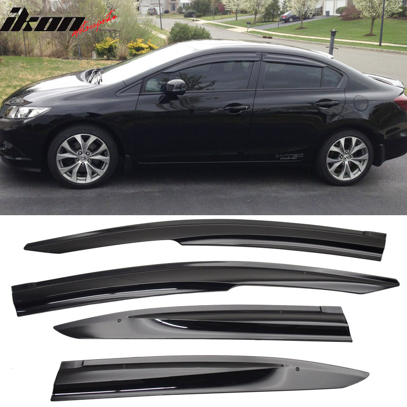 2012-2015 Honda Civic 9th Gen Window Visors