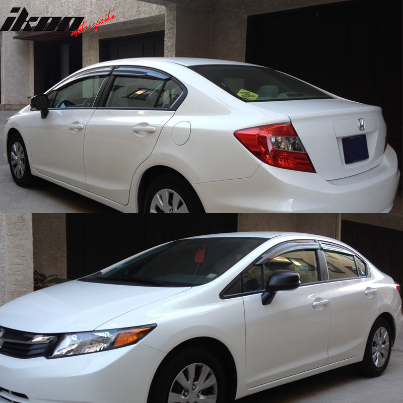 2012-2015 Honda Civic 9th Gen Window Visors