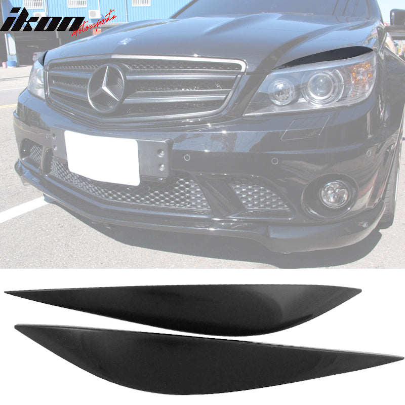 2008-2011 Mercedes-Benz W204 C Class Front Headlight Eyebrow Eyelid