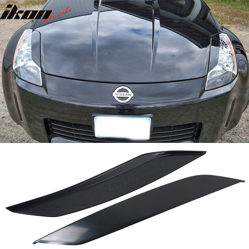 2003-2008 Nissan 350Z 2Dr Headlight Eyelids Eyebrows Cover ABS