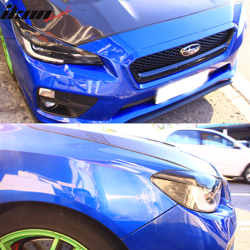 2015-2021 Subaru WRX STI IKON Style Headlight Eyelid Eyebrow Cover ABS