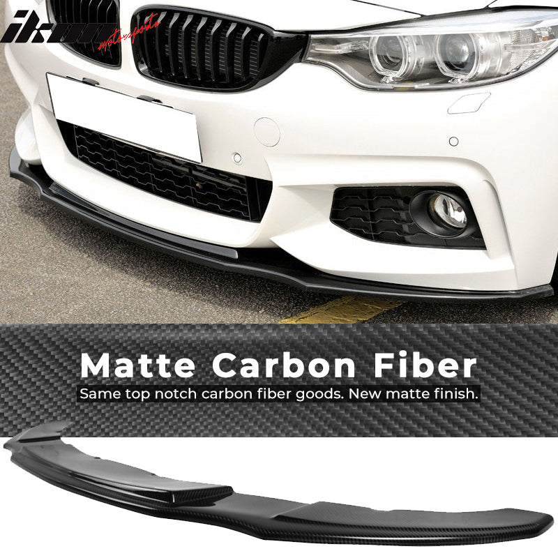 2014-2020 BMW F32 4 Series M-T Style Front Bumper Lip Carbon Fiber