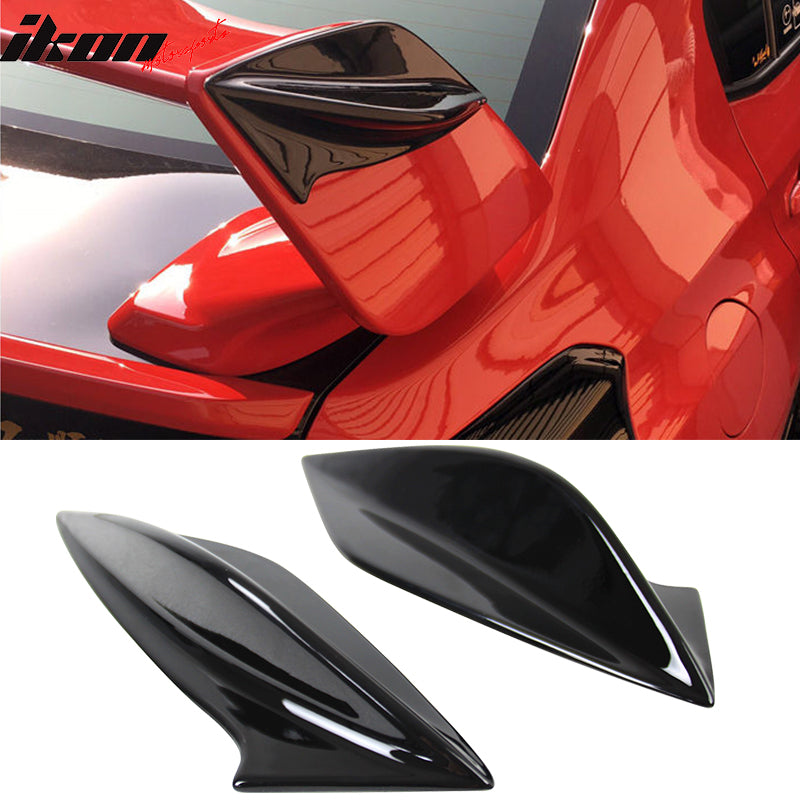 2015-2021 Subaru WRX&STI DTO Style Gloss Black Trunk Spoiler Side Fins