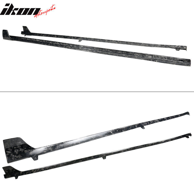 2017-2023 Tesla Model 3 V Style Side Skirts Panel Forged Carbon Fiber