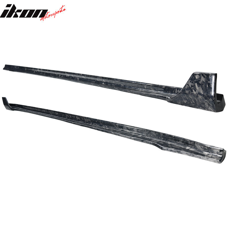 2017-2023 Tesla Model 3 V Style Side Skirts Panel Forged Carbon Fiber