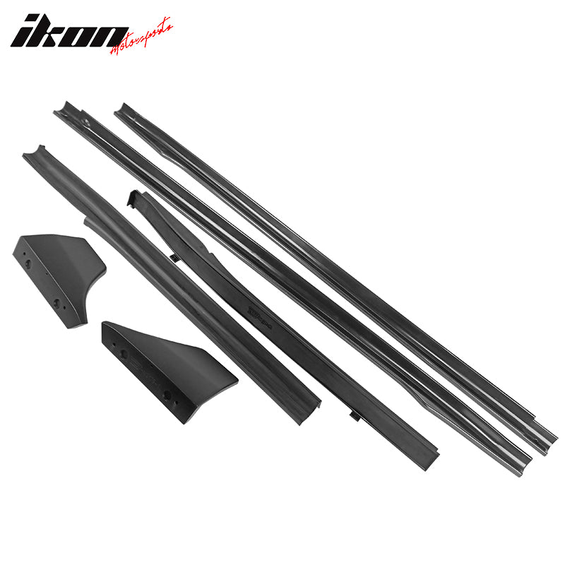 2017-2023 Tesla Model 3 V Matte Black Side Skirts Extension 6PC PP