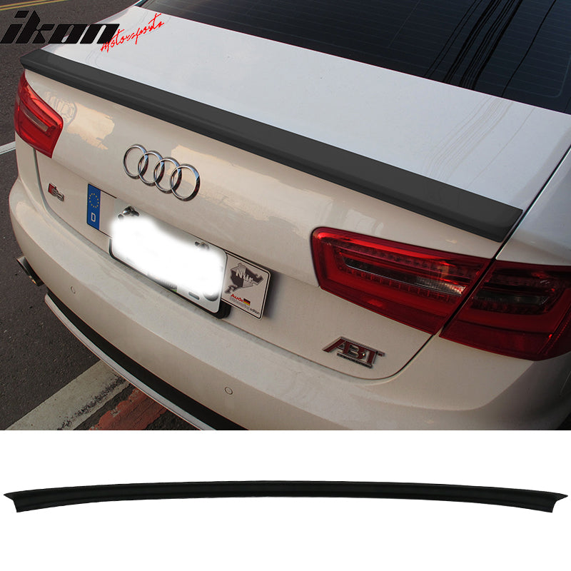 2012-2014 Audi A6 C7 Sedan 4Dr D Style Painted ABS Trunk Spoiler Wing