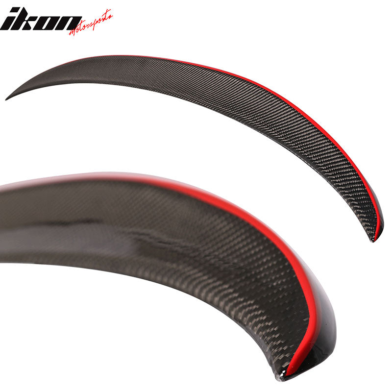 2012-2018 BMW 3-Series F30 P Style Red Line Carbon Fiber Trunk Spoiler